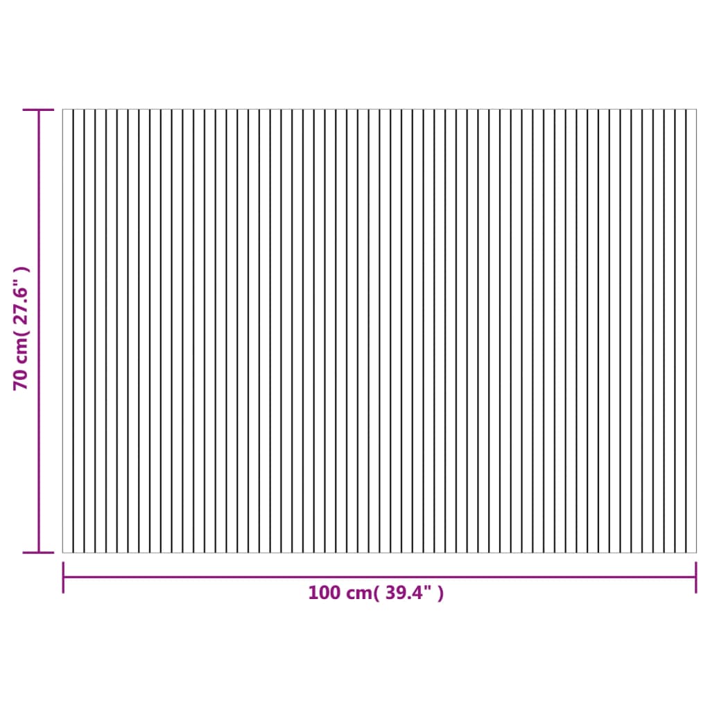 Tappeto Rettangolare Marrone Scuro 70x100 cm in Bambù