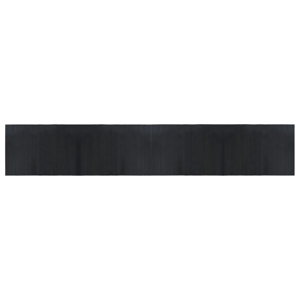Tappeto Rettangolare Nero 70x400 cm in Bambù