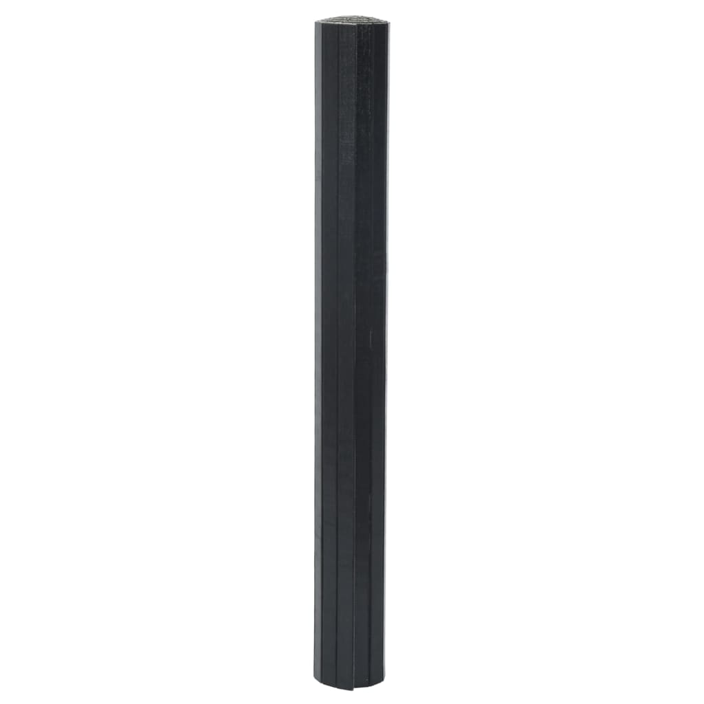 Tappeto Rettangolare Nero 70x400 cm in Bambù