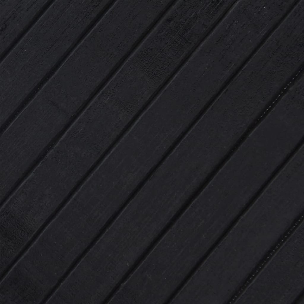 Tappeto Rettangolare Nero 70x400 cm in Bambù