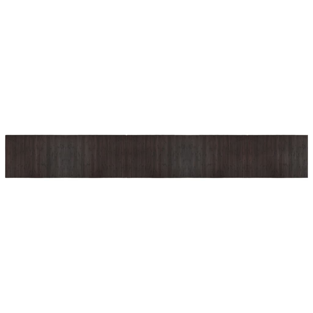 Tappeto Rettangolare Marrone Scuro 70x500 cm in Bambù