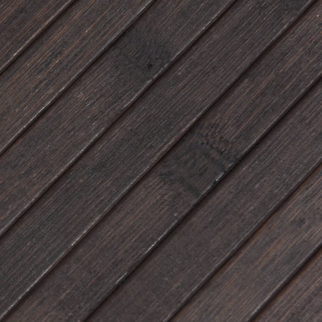 Tappeto Rettangolare Marrone Scuro 70x500 cm in Bambù