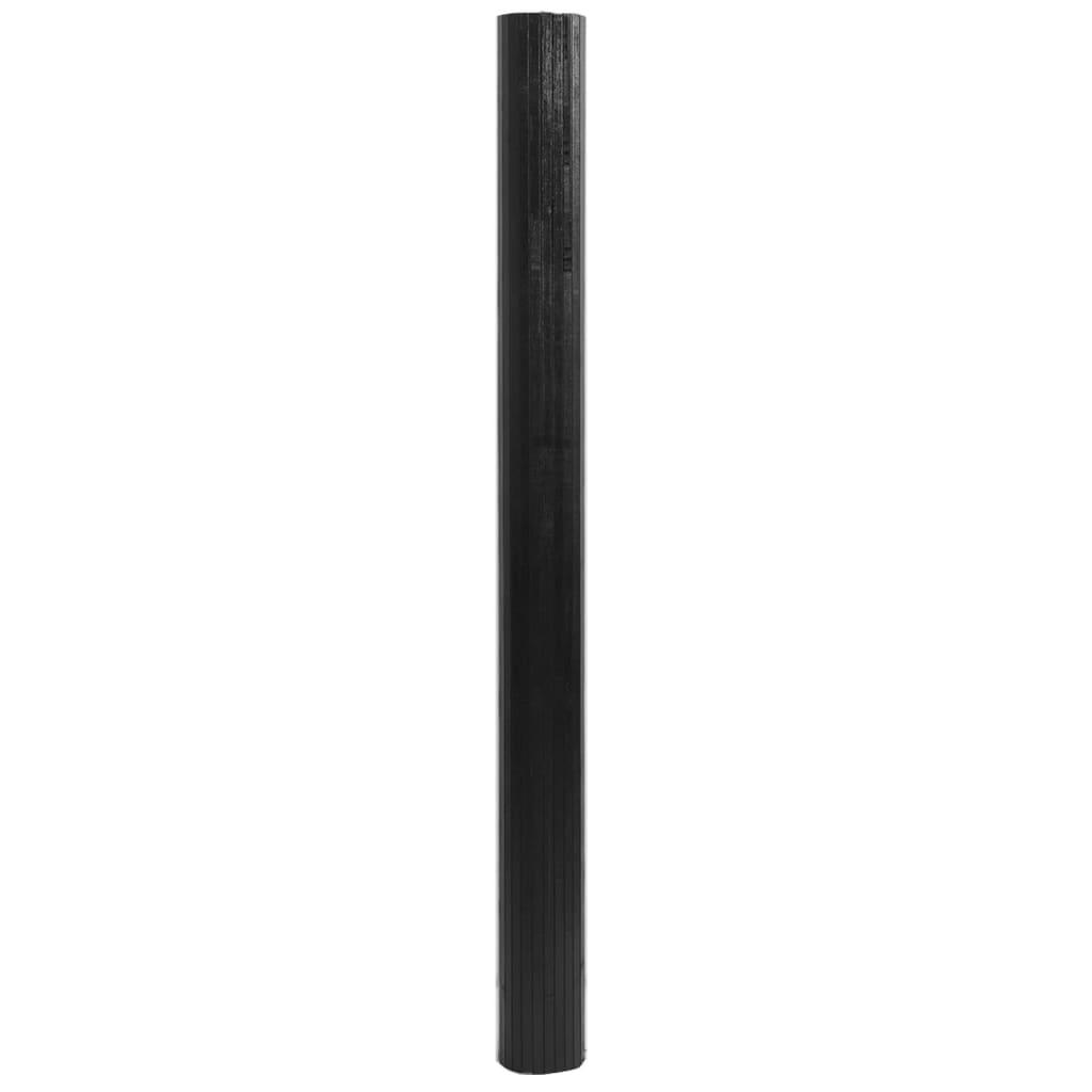 Tappeto Rettangolare Nero 80x200 cm in Bambù