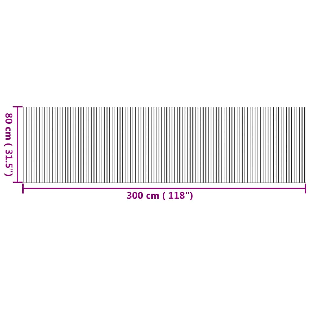 Tappeto Rettangolare Natura 80x300 cm in Bambù