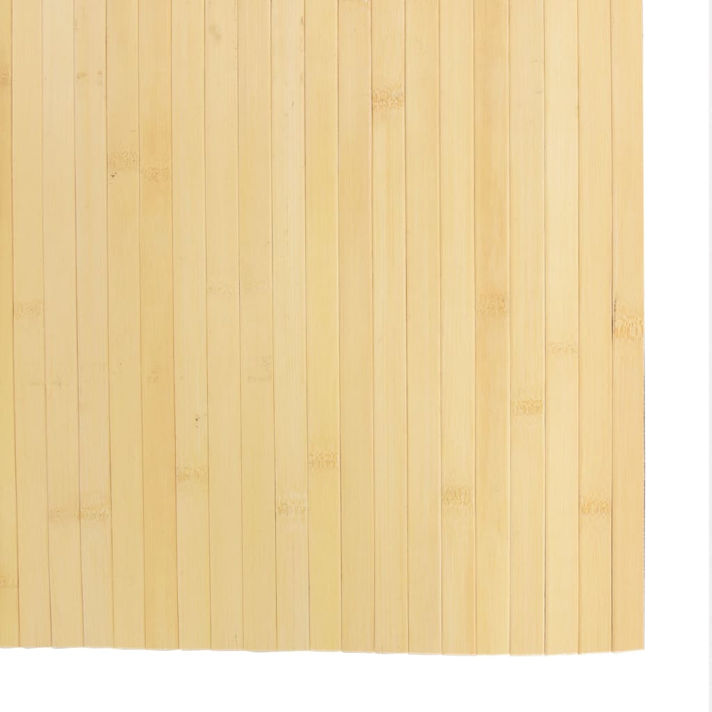 Tappeto Rettangolare Natura Chiaro 80x300 cm in Bambù