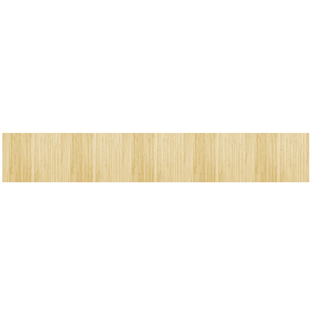 Tappeto Rettangolare Natura Chiaro 80x500 cm in Bambù