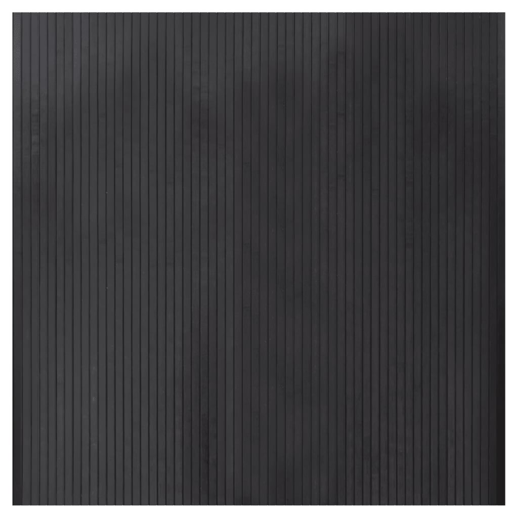 Tappeto Rettangolare Grigio 100x100 cm in Bambù