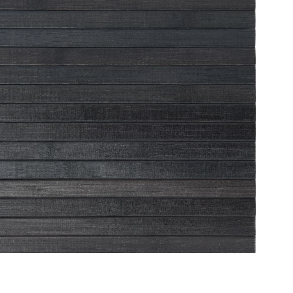 Tappeto Rettangolare Grigio 100x100 cm in Bambù