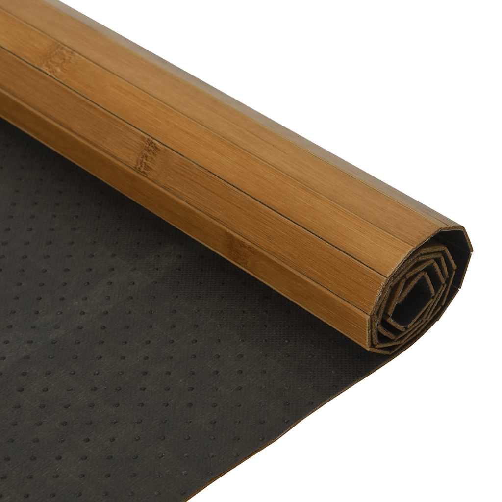 Tappeto Rettangolare Marrone 100x200 cm in Bambù