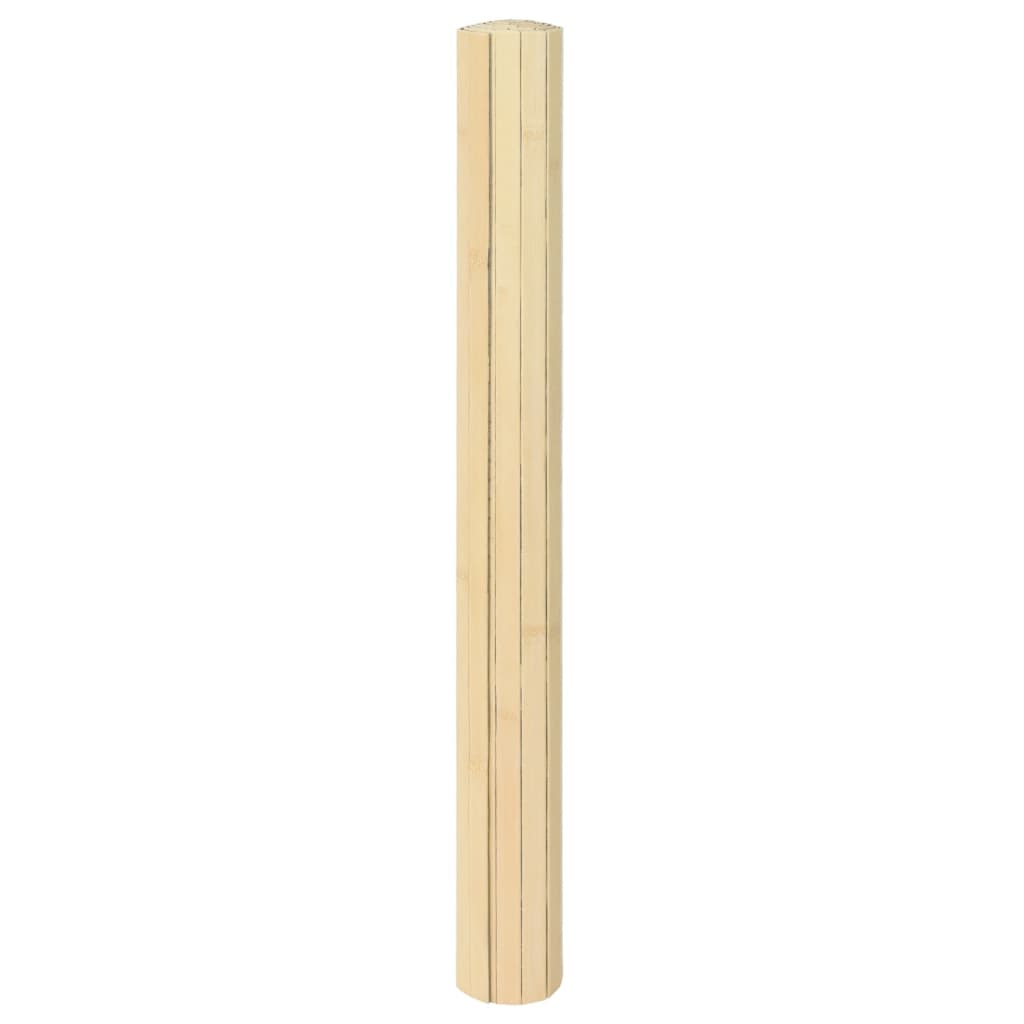 Tappeto Rettangolare Naturale Chiaro 100x200 cm in Bambù