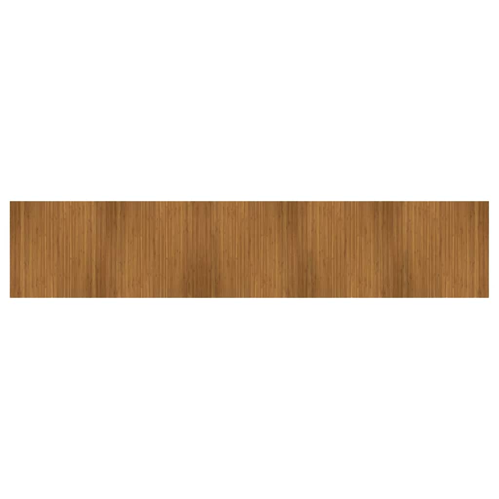 Tappeto Rettangolare Marrone 100x500 cm in Bambù