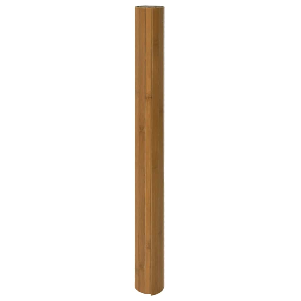 Tappeto Rettangolare Marrone 100x500 cm in Bambù