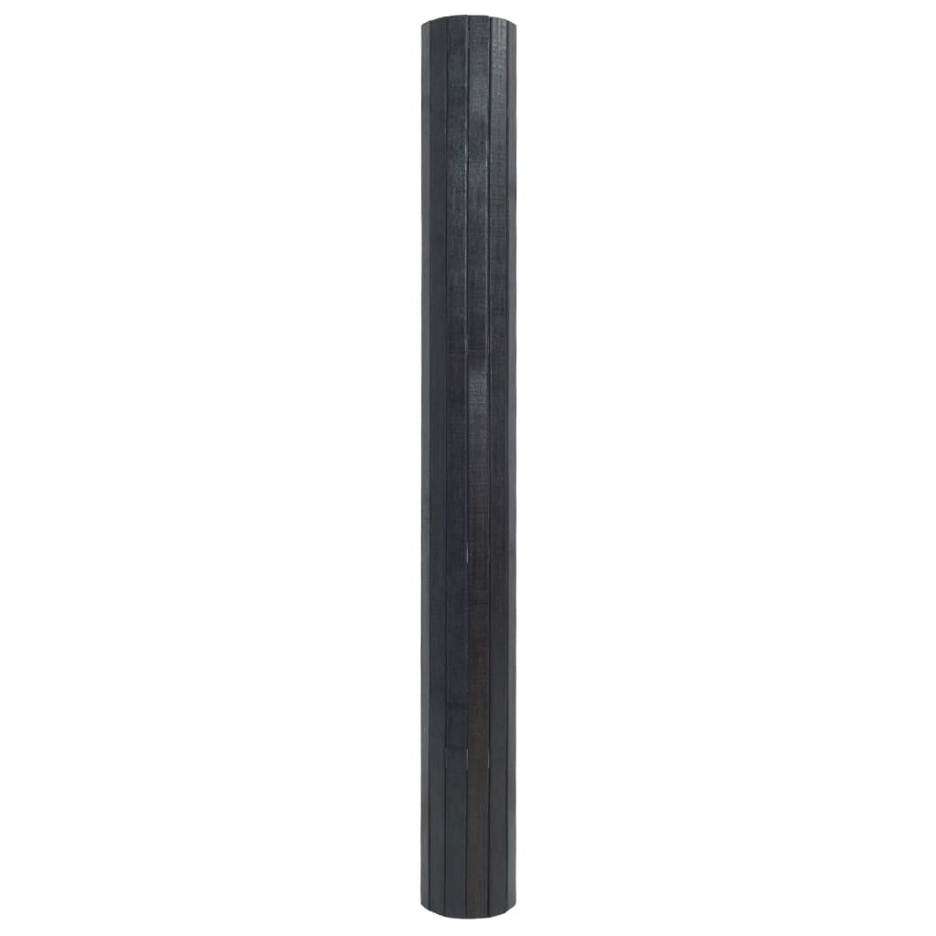 Tappeto Rettangolare Grigio 100x500 cm in Bambù