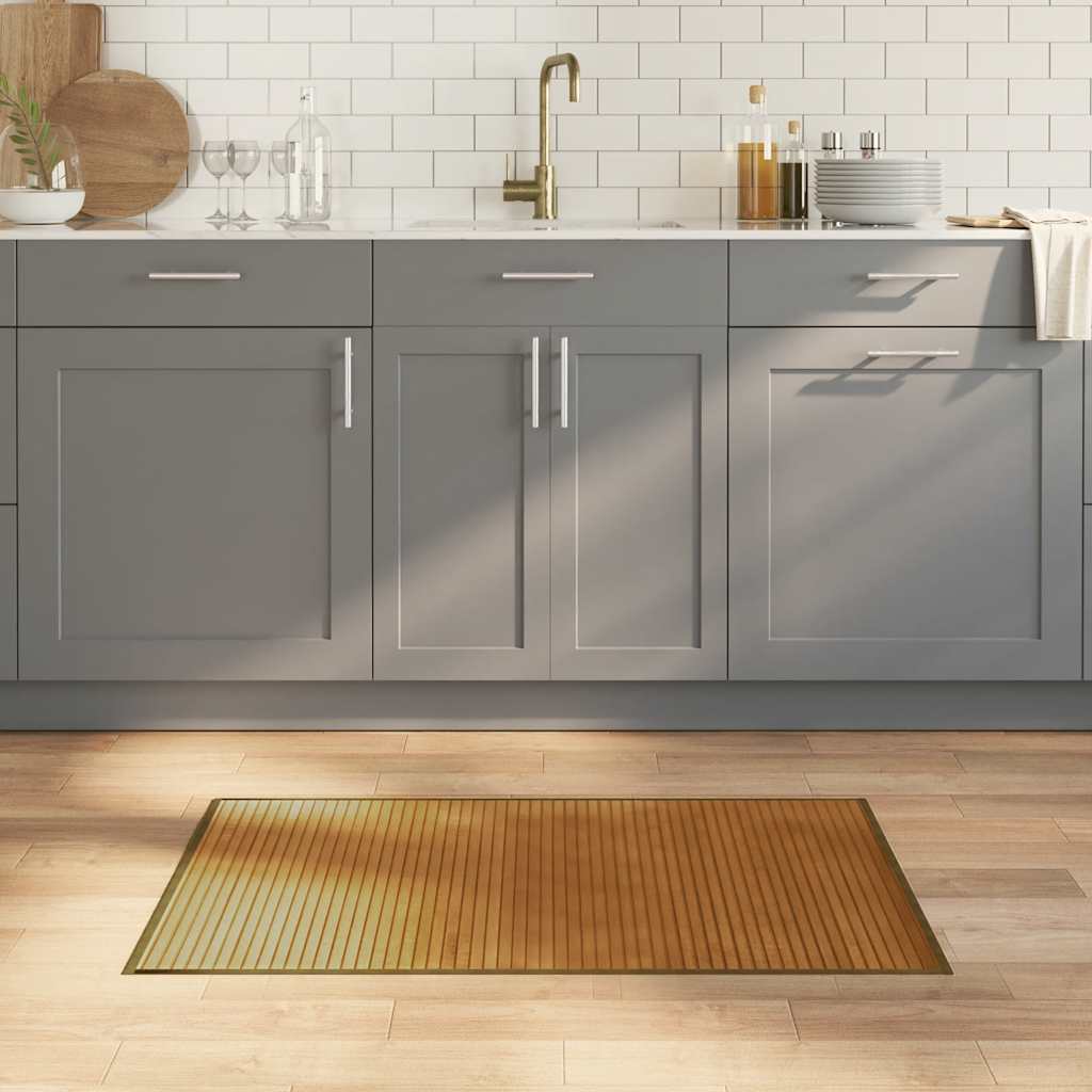 Tappeto Rettangolare Marrone 60x100 cm in Bambù