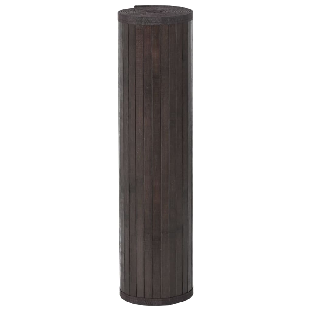 Tappeto Rettangolare Marrone Scuro 60x100 cm in Bambù