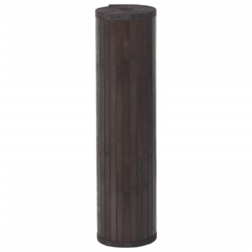 Tappeto Rettangolare Marrone Scuro 60x200 cm in Bambù
