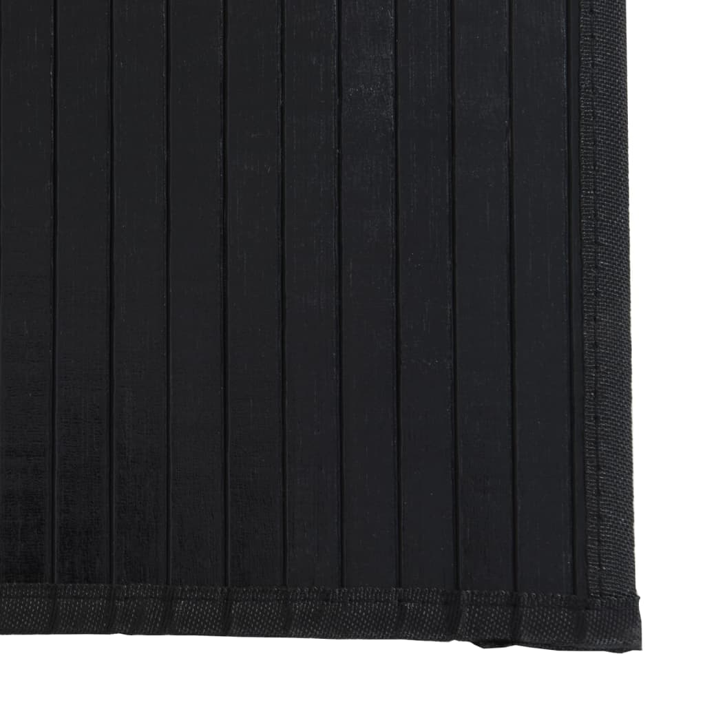 Tappeto Rettangolare Nero 60x300 cm in Bambù