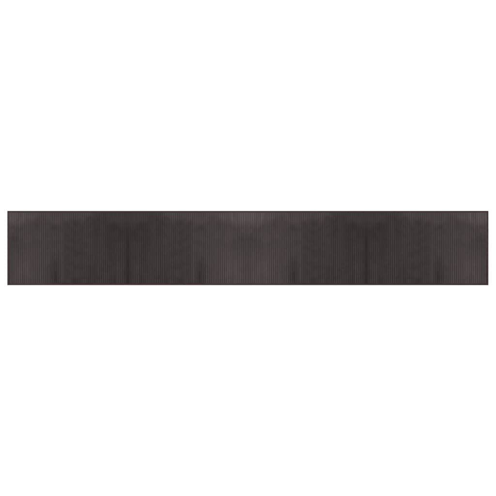 Tappeto Rettangolare Marrone Scuro 60x400 cm in Bambù