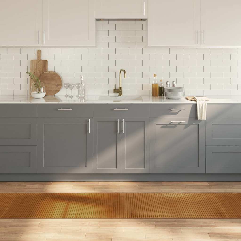 Tappeto Rettangolare Marrone 60x500 cm in Bambù