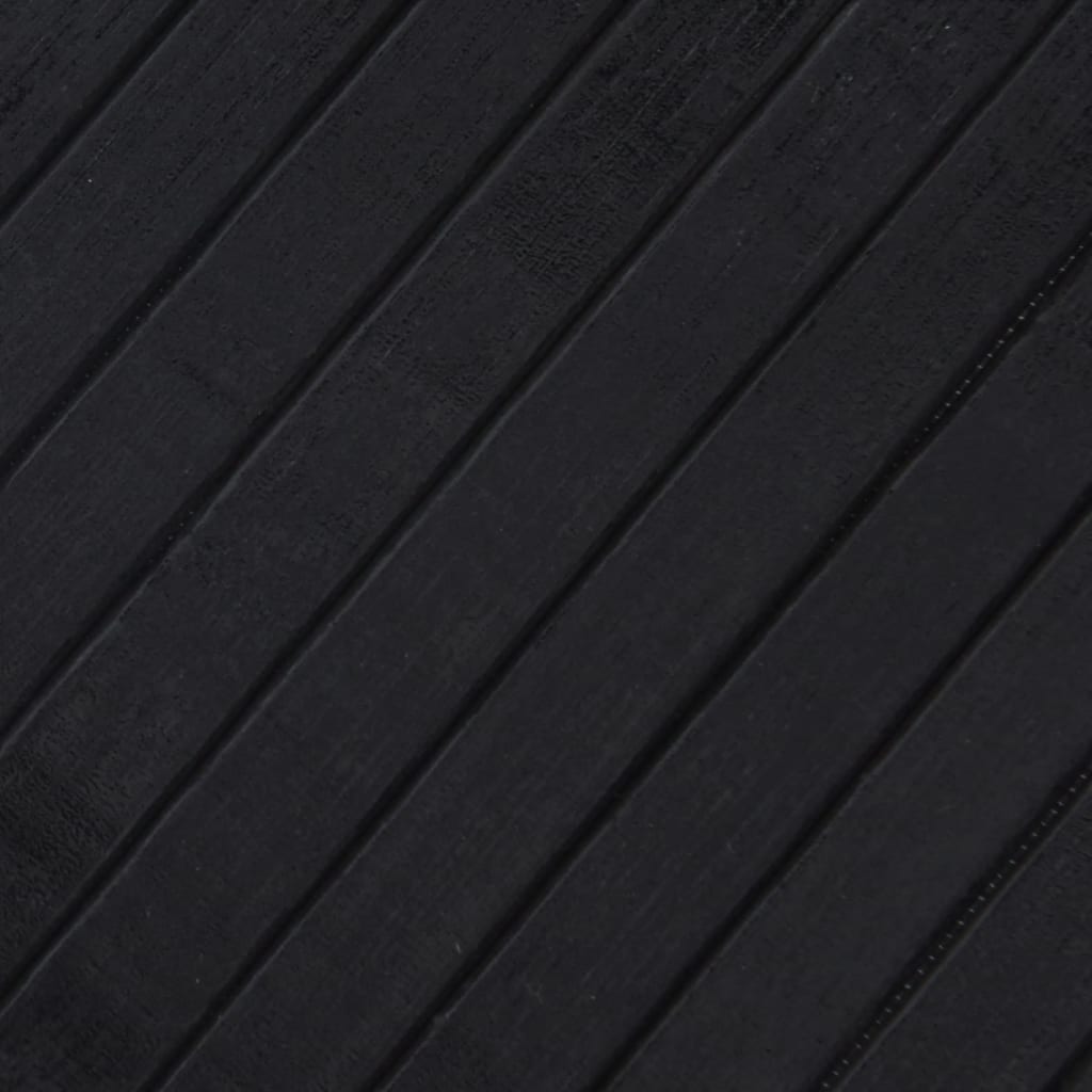 Tappeto Rettangolare Nero 60x1000 cm in Bambù