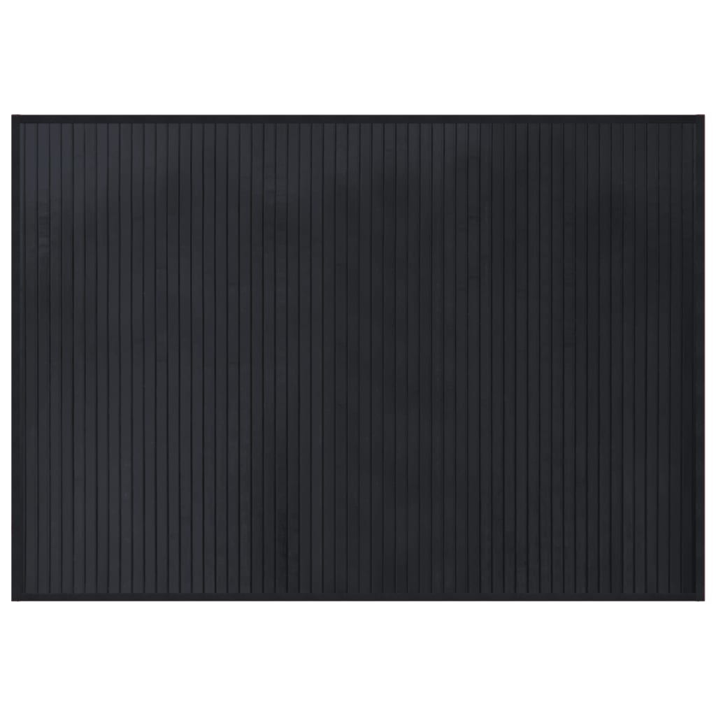 Tappeto Rettangolare Nero 70x100 cm in Bambù