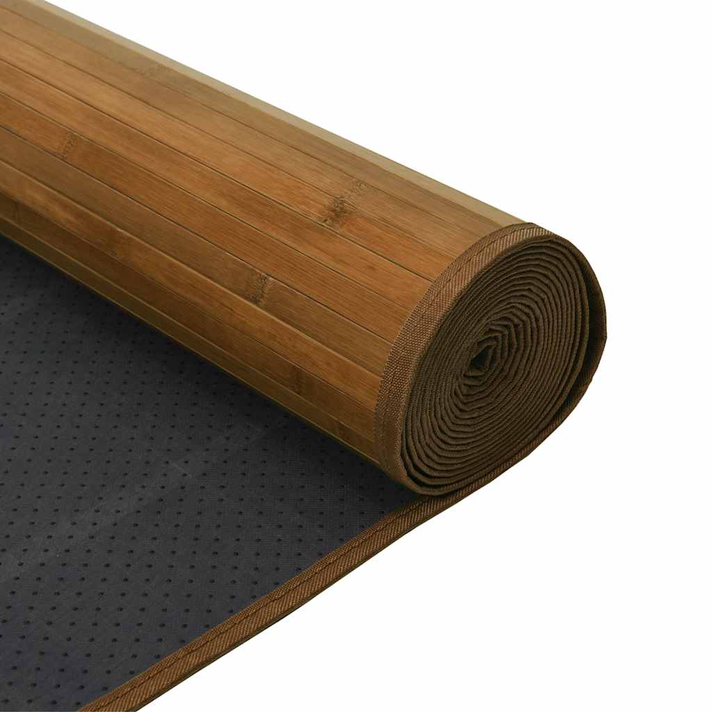 Tappeto Rettangolare Marrone 70x100 cm in Bambù