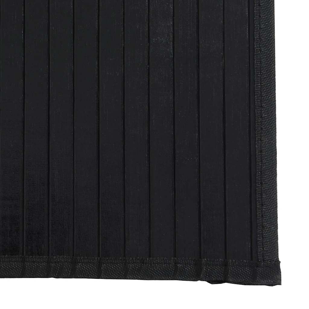 Tappeto Rettangolare Nero 70x200 cm in Bambù