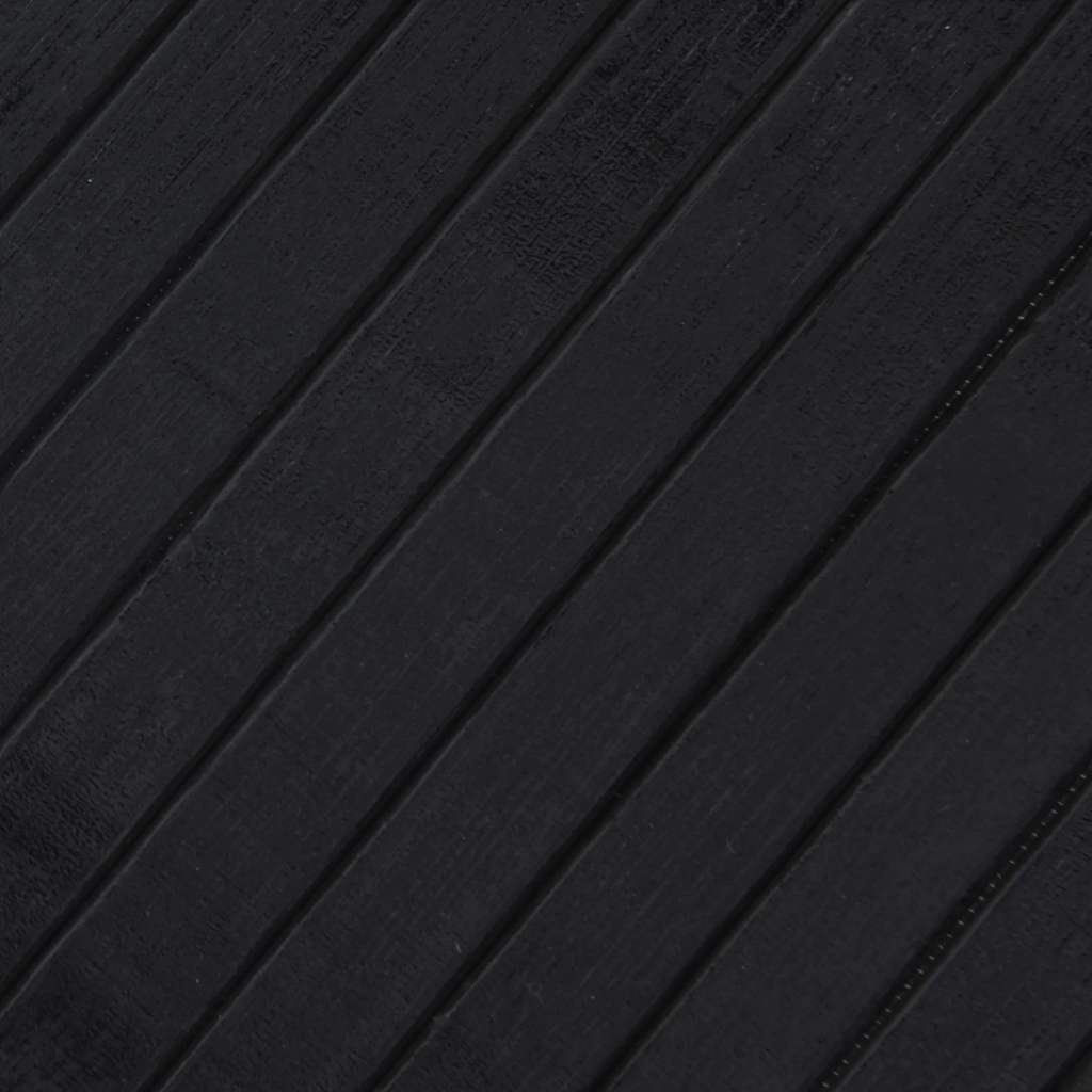 Tappeto Rettangolare Nero 70x200 cm in Bambù