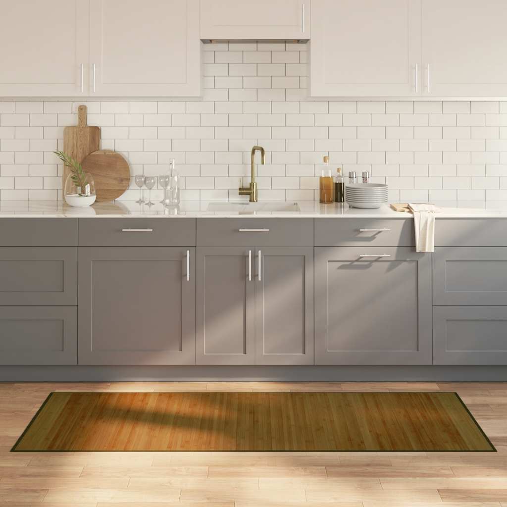 Tappeto Rettangolare Marrone 70x200 cm in Bambù