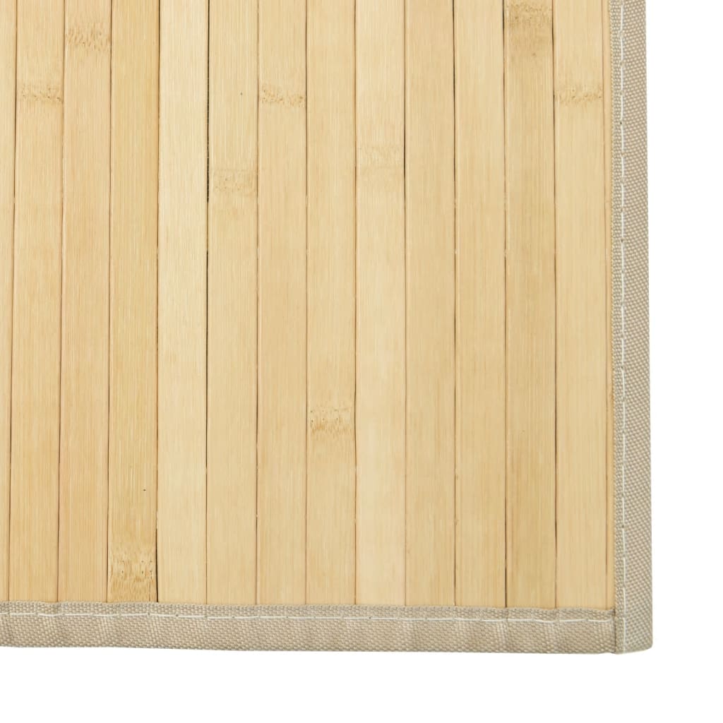 Tappeto Rettangolare Natura Chiaro 70x300 cm in Bambù