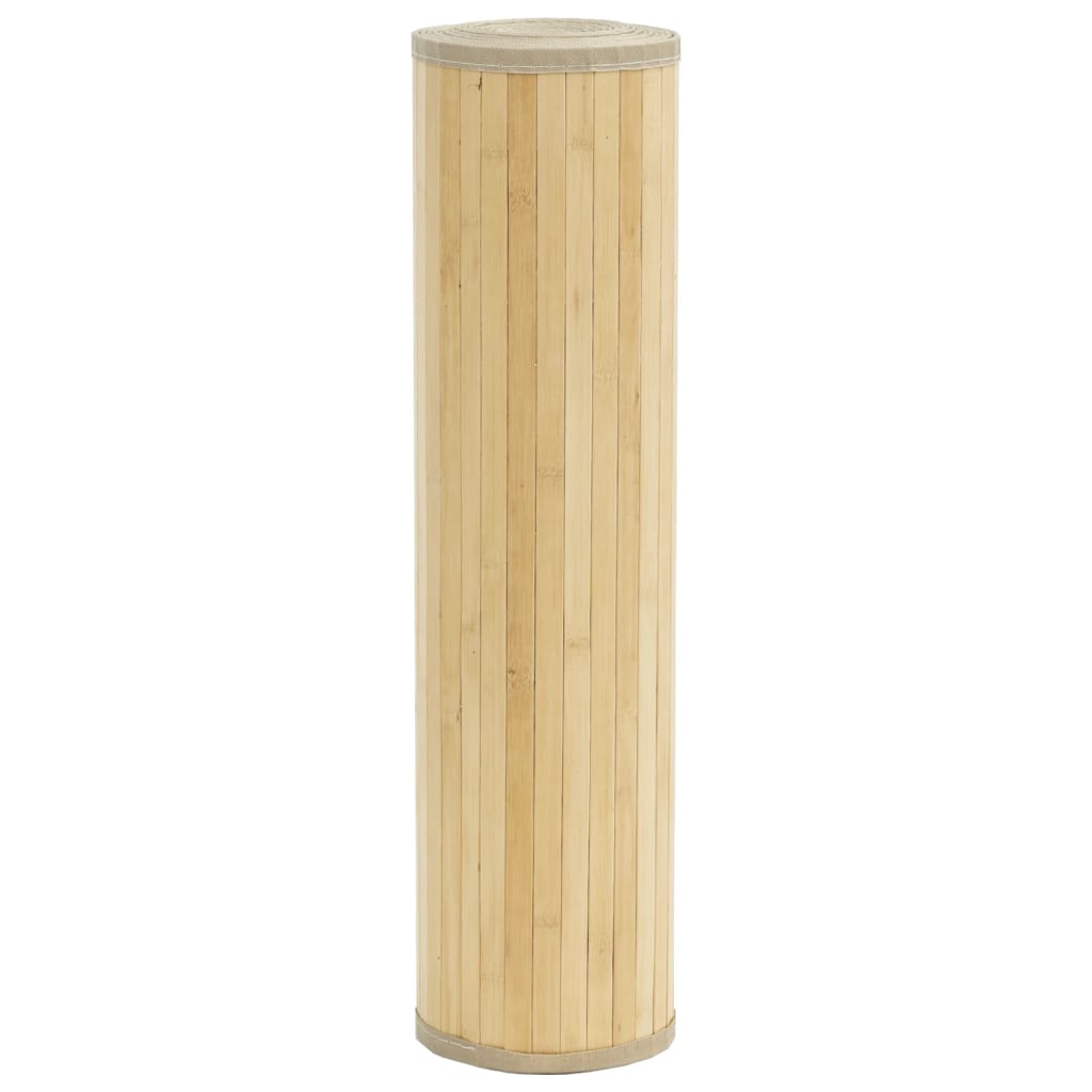Tappeto Rettangolare Natura Chiaro 70x400 cm in Bambù