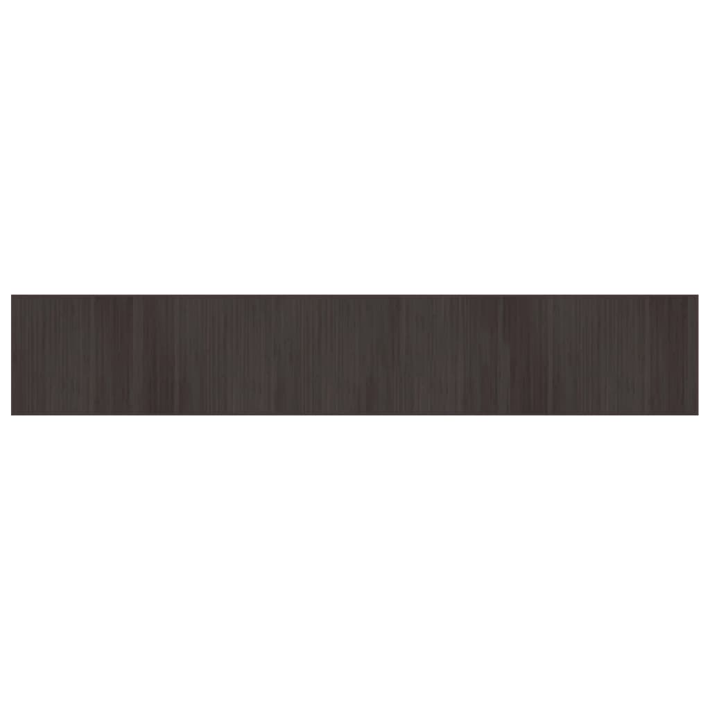 Tappeto Rettangolare Marrone Scuro 70x400 cm in Bambù