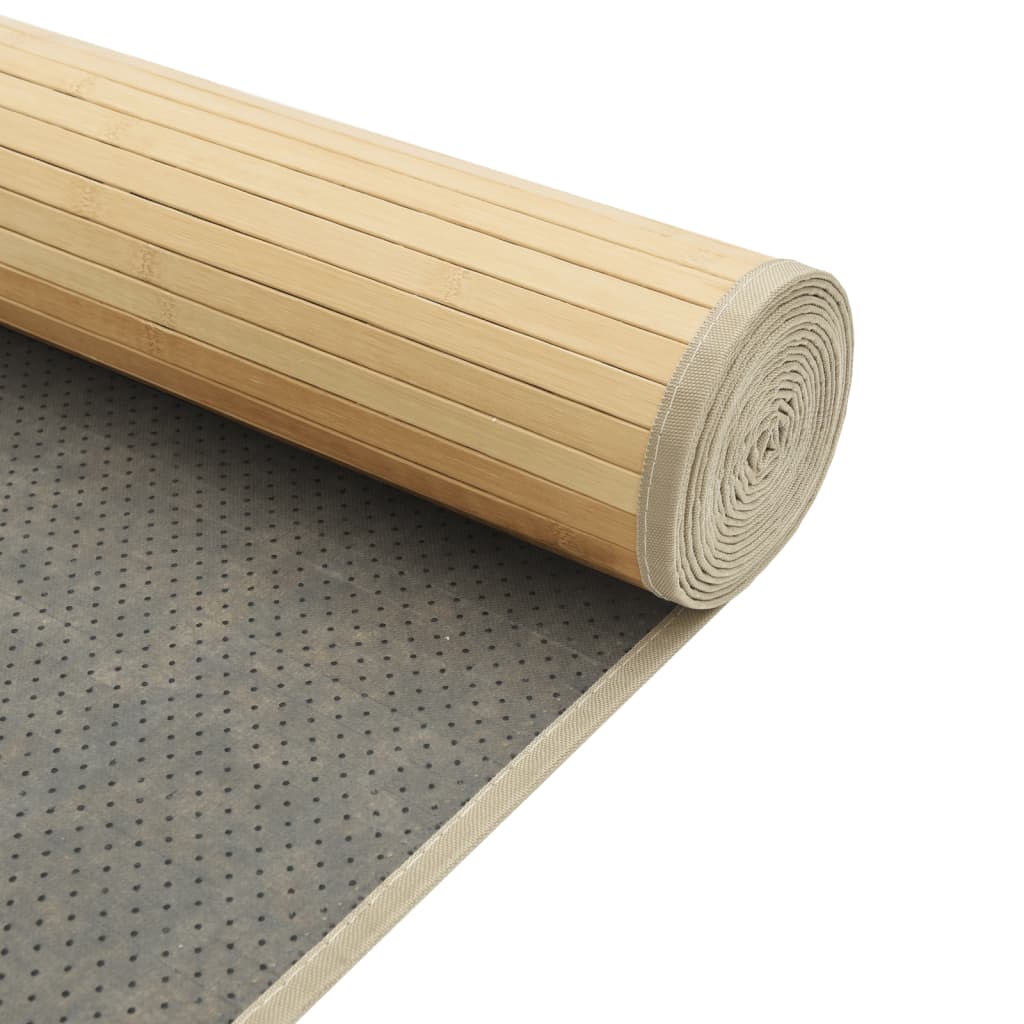 Tappeto Rettangolare Natura Chiaro 70x500 cm in Bambù