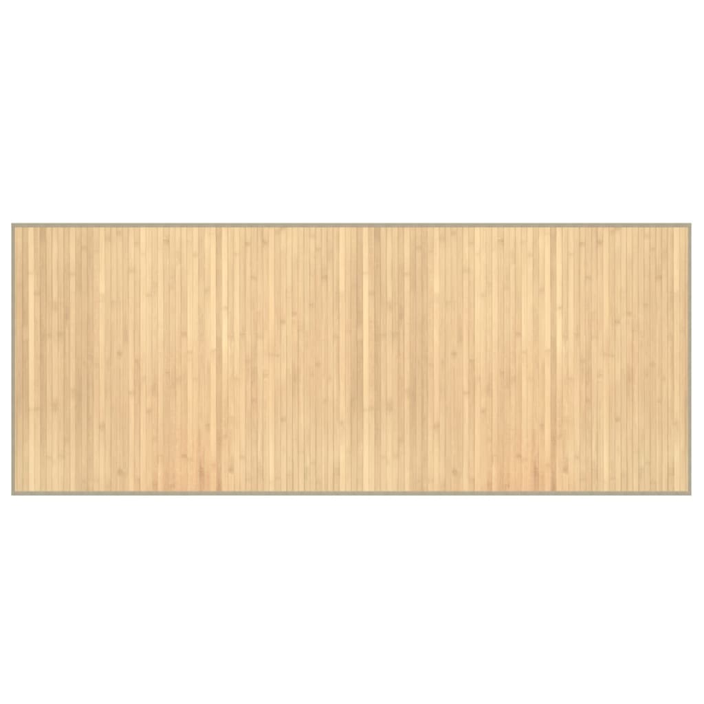 Tappeto Rettangolare Natura Chiaro 80x200 cm in Bambù