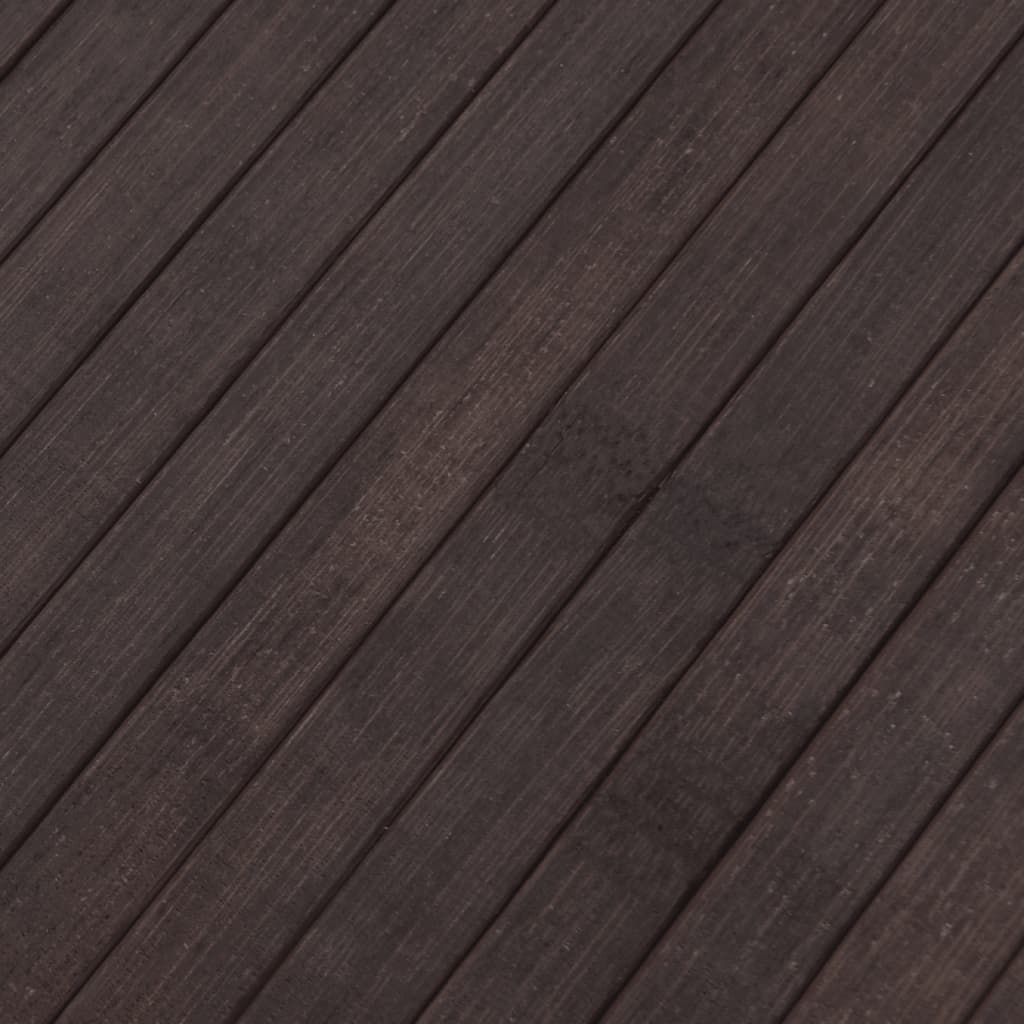 Tappeto Rettangolare Marrone Scuro 80x200 cm in Bambù