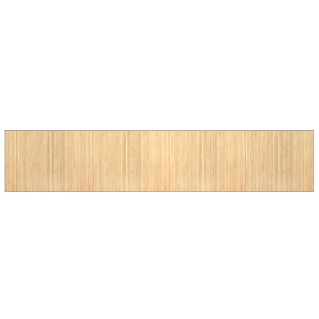 Tappeto Rettangolare Natura Chiaro 80x400 cm in Bambù