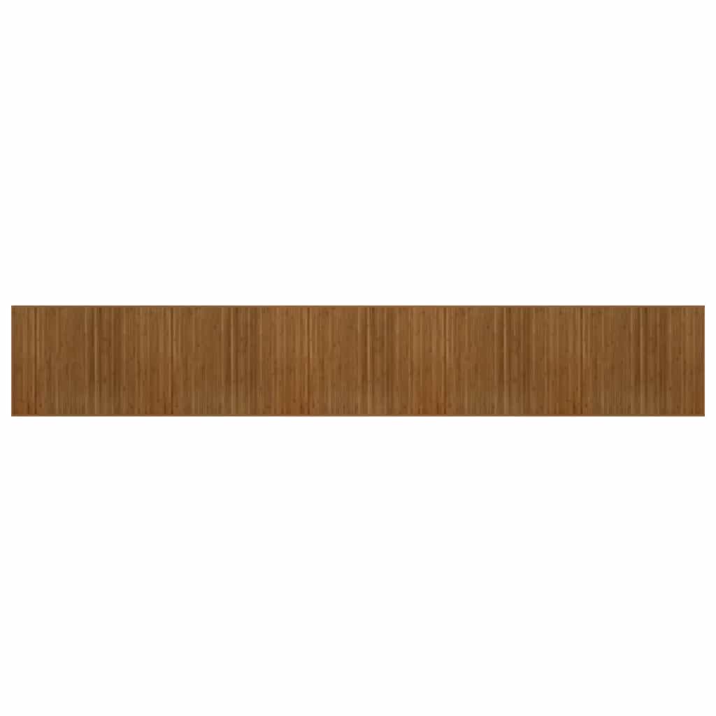 Tappeto Rettangolare Marrone 80x500 cm in Bambù