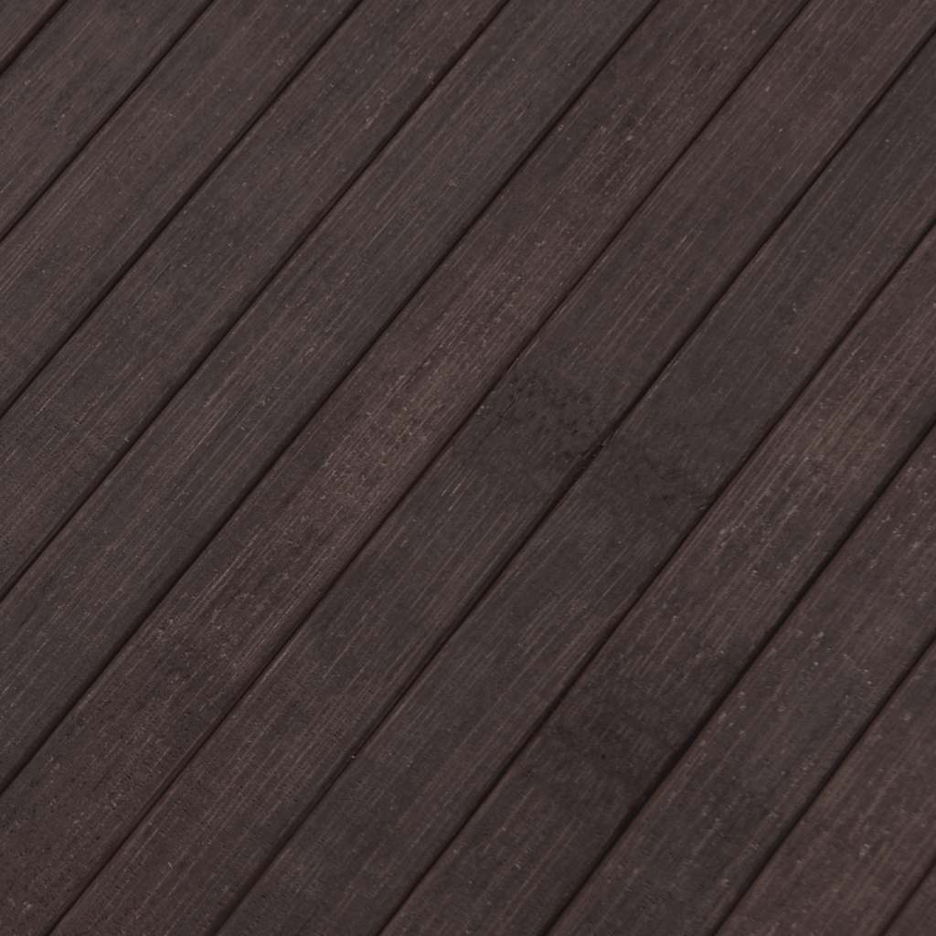 Tappeto Rettangolare Marrone Scuro 80x1000 cm in Bambù