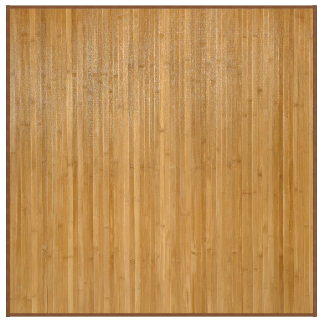 Tappeto Quadrato Naturale 100x100 cm in Bambù