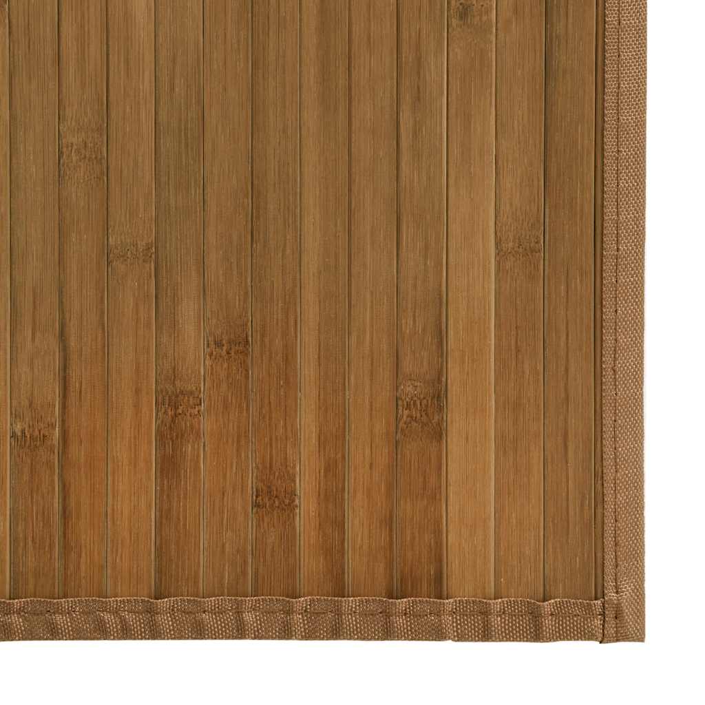 Tappeto Rettangolare Marrone 100x200 cm in Bambù