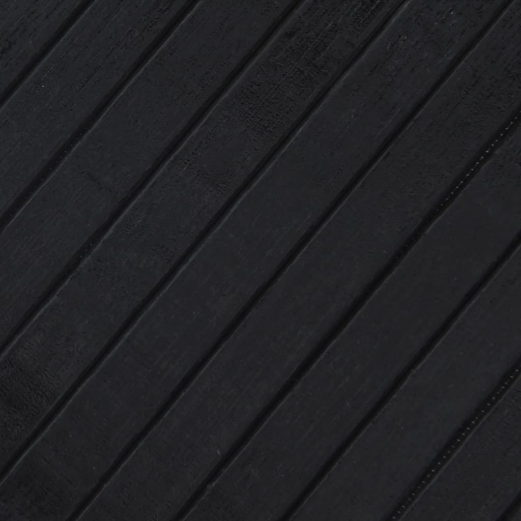 Tappeto Rettangolare Nero 100x400 cm in Bambù