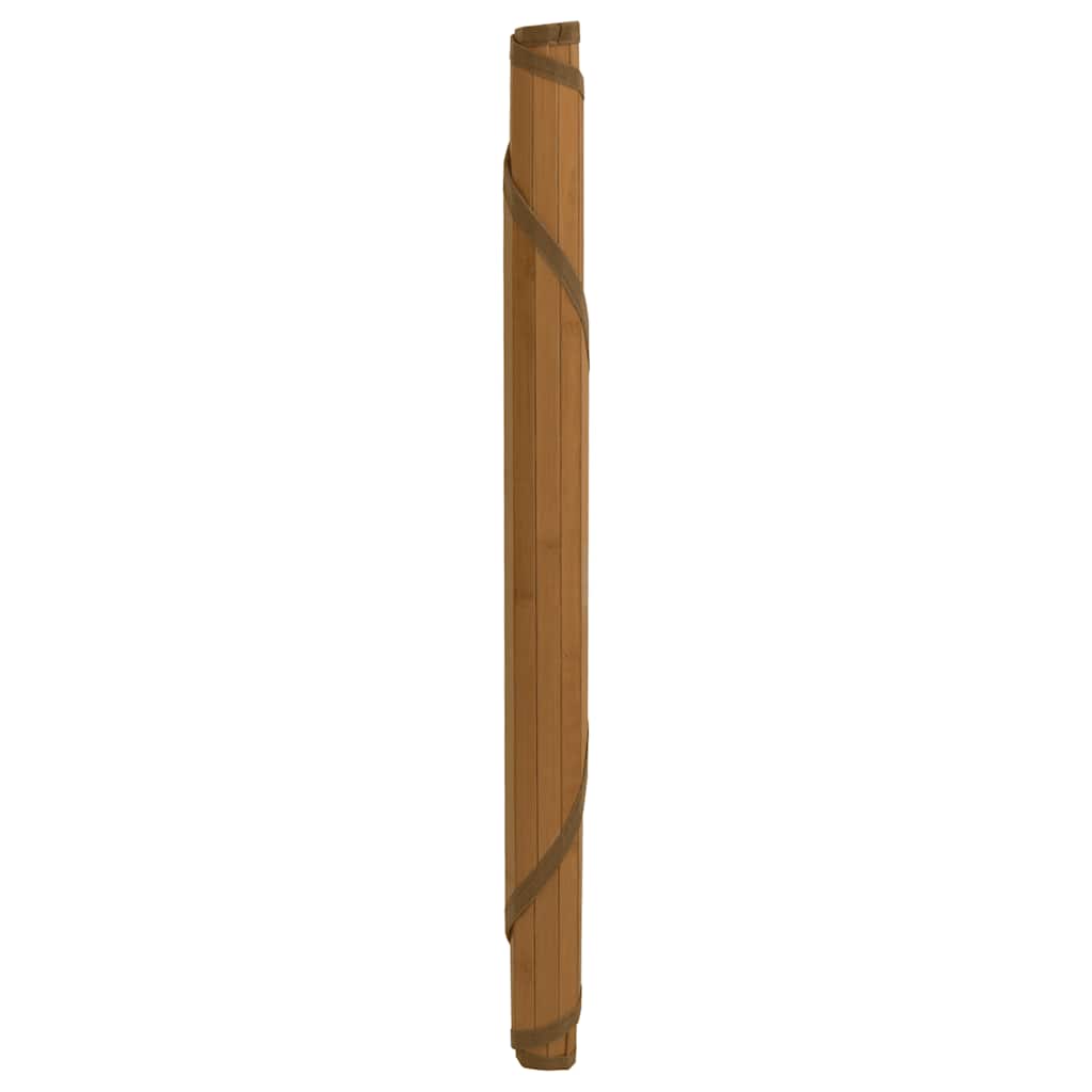 Tappeto Rotondo Marrone 60 cm in Bambù