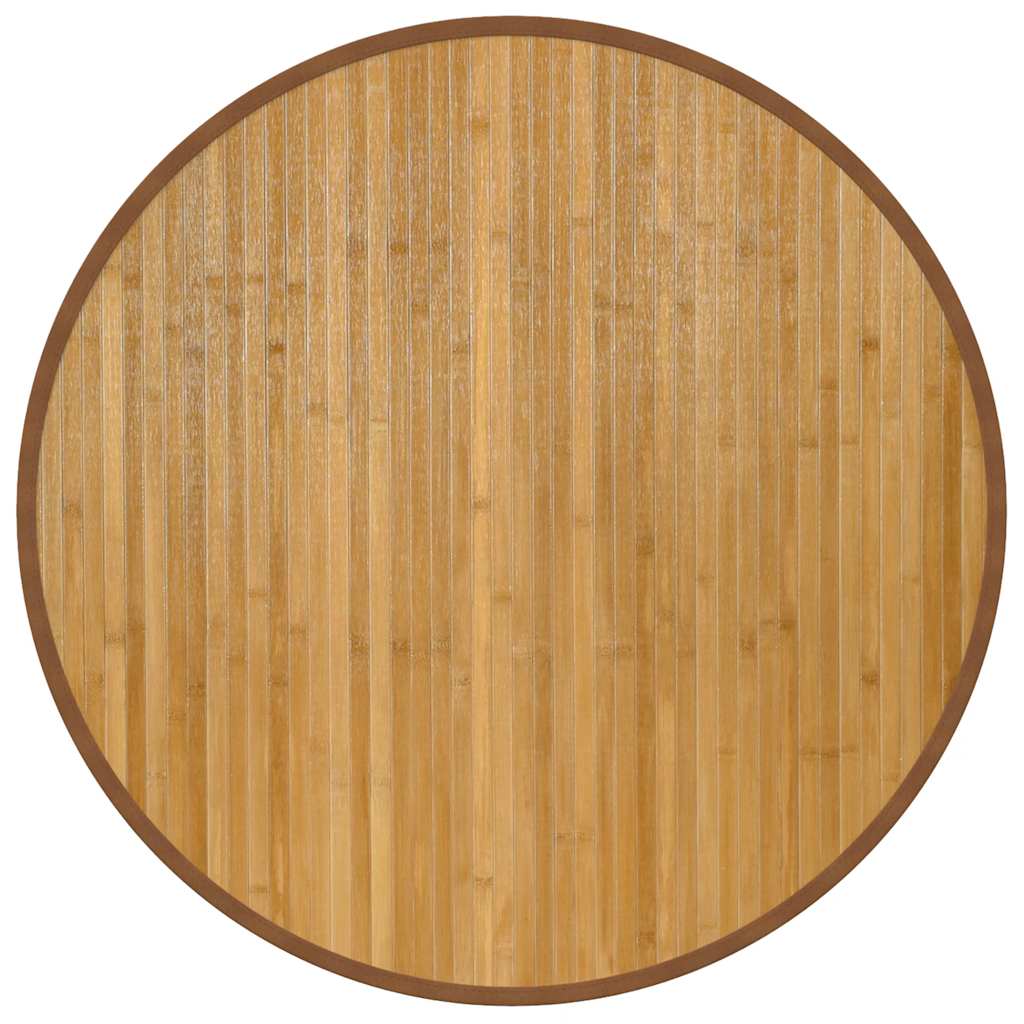Tappeto Rotondo Naturale 80 cm in Bambù
