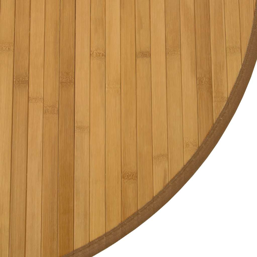 Tappeto Rotondo Naturale 80 cm in Bambù