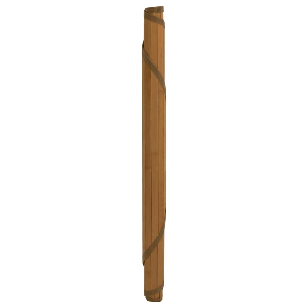Tappeto Rotondo Marrone 80 cm in Bambù