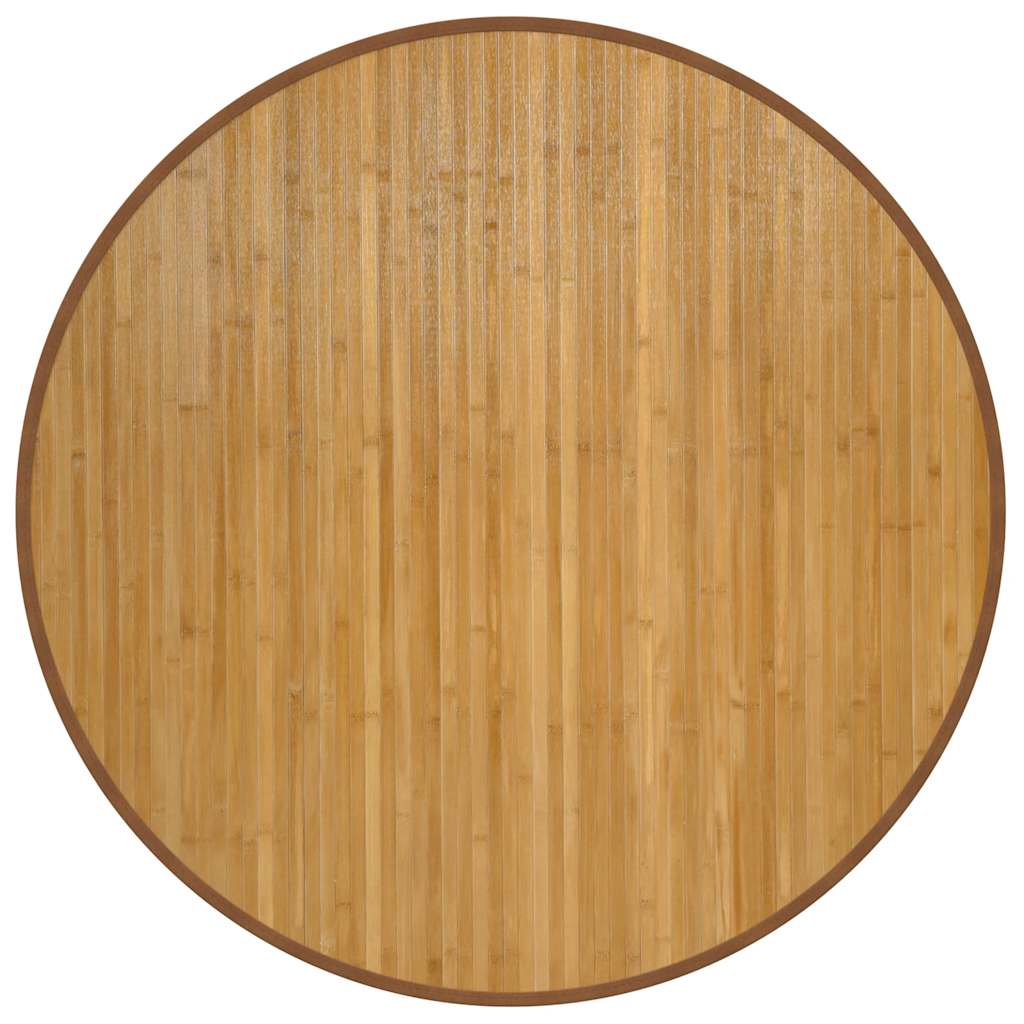 Tappeto Rotondo Naturale 100 cm in Bambù