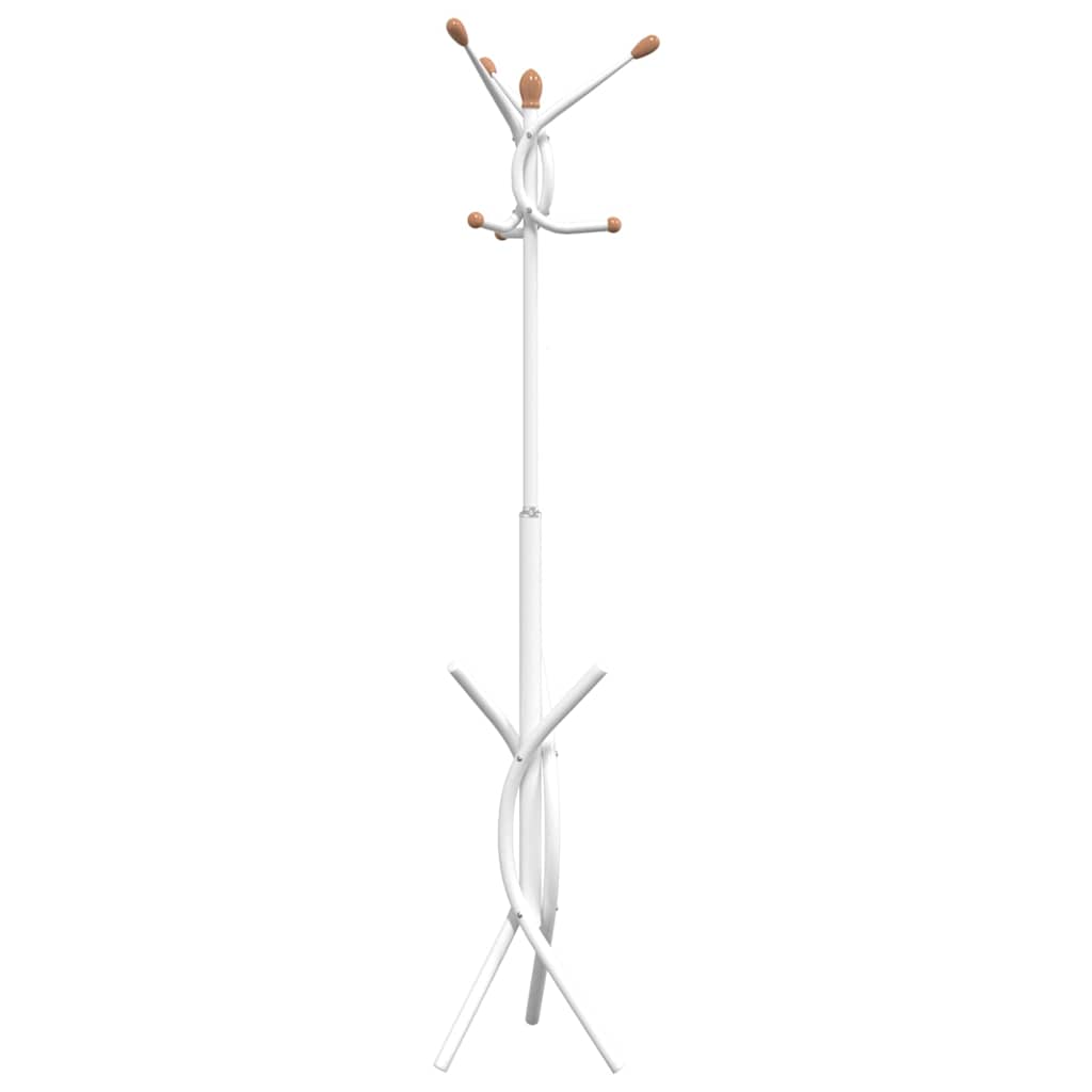 Appendiabiti Bianco 176 cm in Ferro Verniciato a Polvere