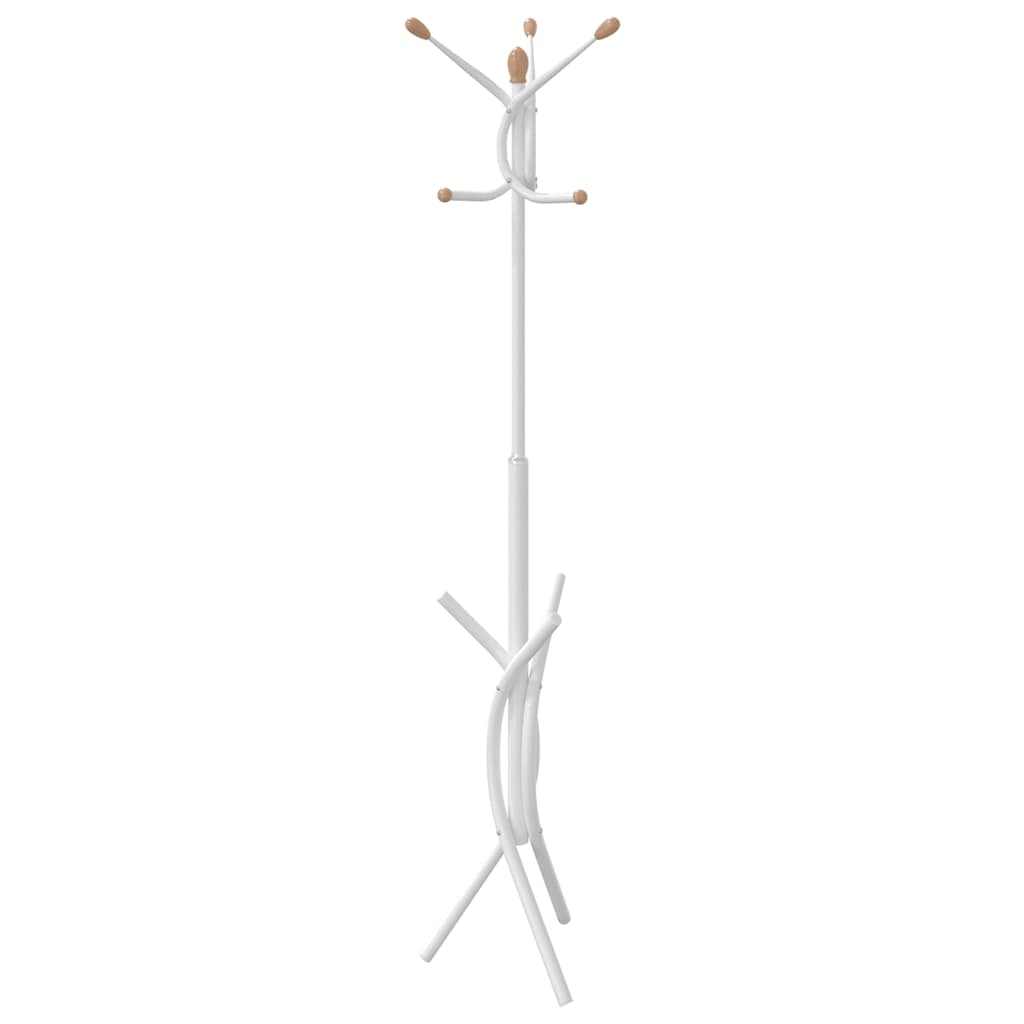 Appendiabiti Bianco 176 cm in Ferro Verniciato a Polvere