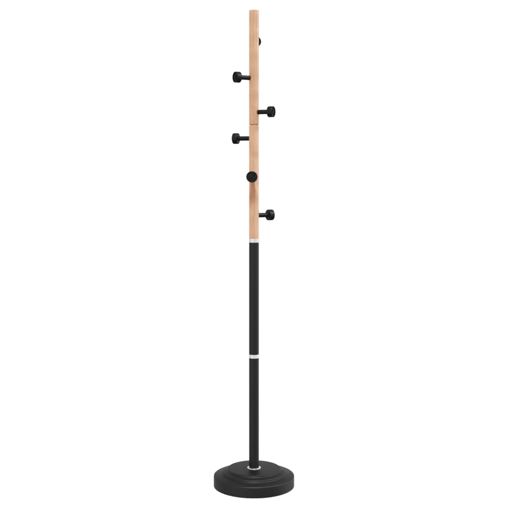 Appendiabiti Nero 177 cm in Ferro Verniciato a Polvere