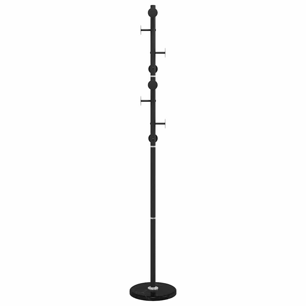 Appendiabiti Nero 176 cm in Ferro Verniciato a Polvere